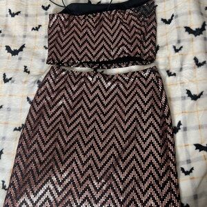 2 peice set black and pink Size M